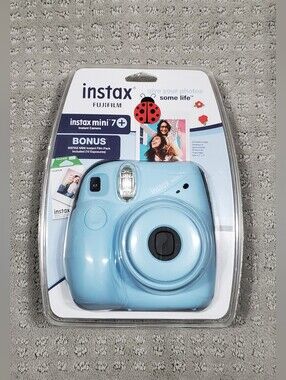 Fujifilm INSTAX Mini 7+ Instant Camera in Light Blue, includes INSTAX Mini films